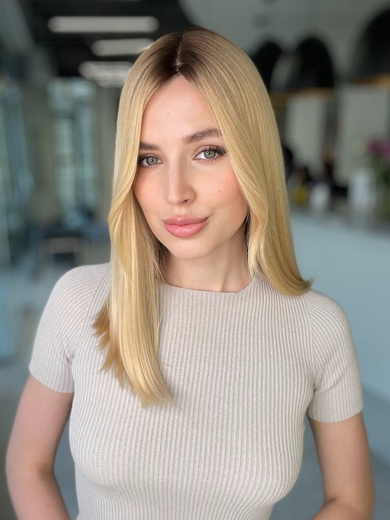 Natural wig system women's Couture 1/225/2 (10/0+8/0) Slavic medium length light colored