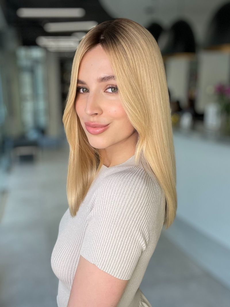 Natural wig system women's Couture 1/225/2 (10/0+8/0) Slavic medium length light colored