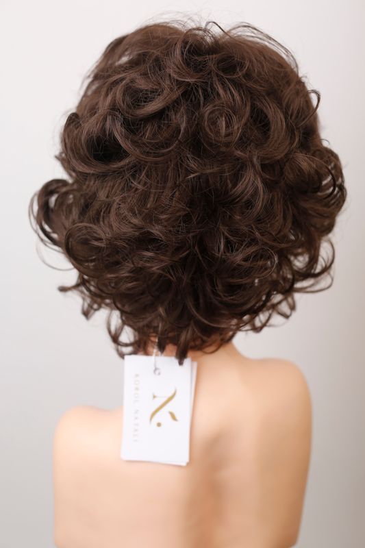 Synthetic wig women's 53213 HCXD539G (8) Light brown medium-length hair