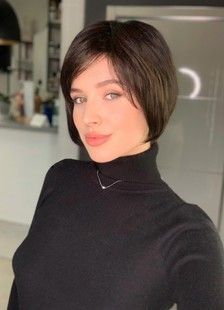 Перука жіноча 040858 Beam (Espresso Rooted 4.2). Штучне темне коротке волосся - фотографія