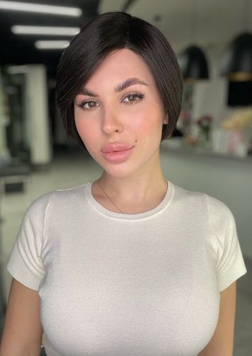 Wig women's 53071 H9184-m (4) Artificial dark short hair