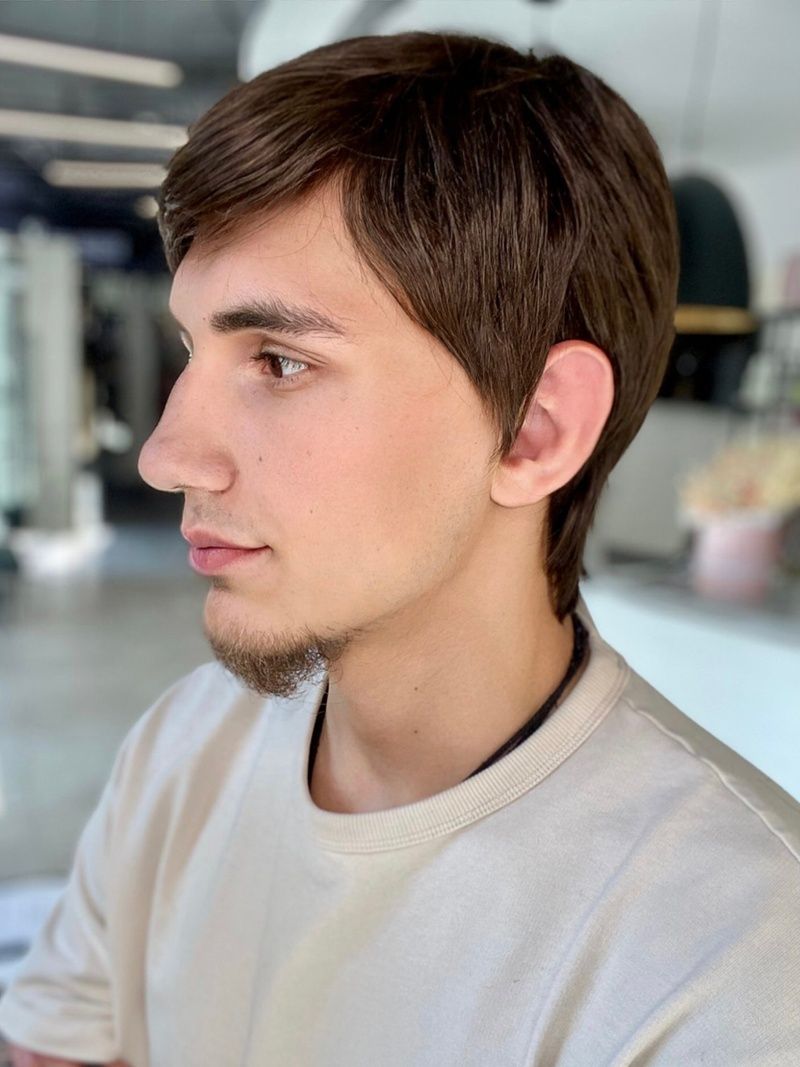 Перука чоловіча 041284 Barbers Cut Lace (M5s). Штучне темне коротке волосся