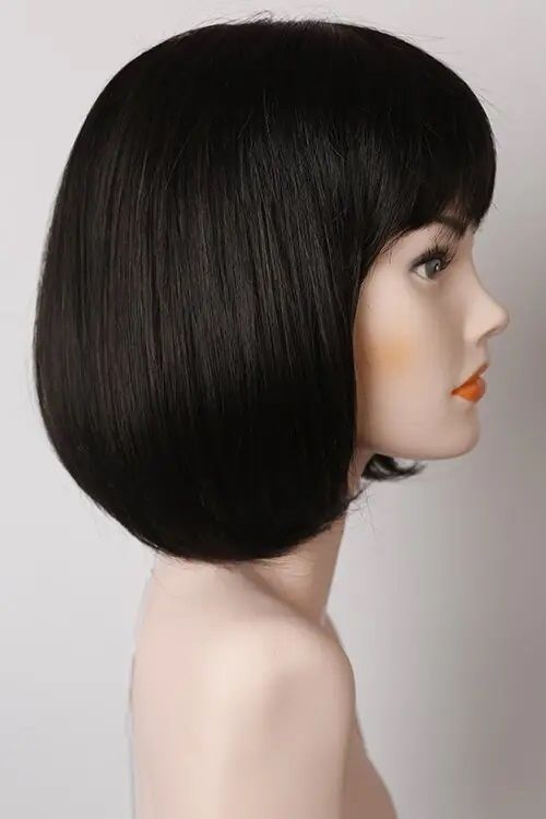 Парик женский 041397 Sue Mono (Espresso Mix 46) Искусственные тёмные волосы средней длины - фото