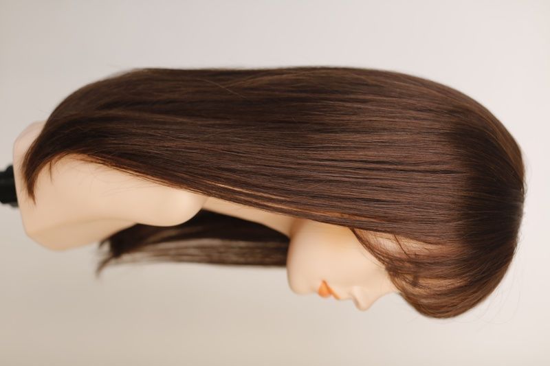 Naturalna peruka system children's 031316 Wigs M LACE(4) ciemne długie włosy - фото