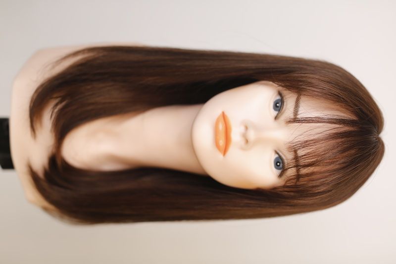 Naturalna peruka system children's 031316 Wigs M LACE(4) ciemne długie włosy - фото