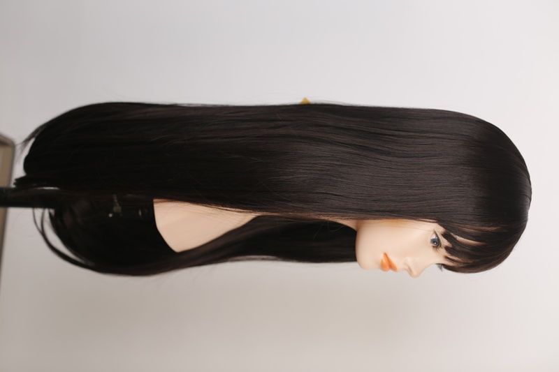 Wig women's 52996 HCYGJ127 (4) Artificial dark long hair