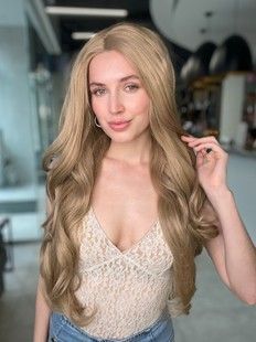 Wig women 52791 HLACE FRONT (IMG_2614). Artificial light brown long hair