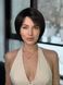 Synthetic wig women's 53089 HCXD945G (4) Dark hair of medium length