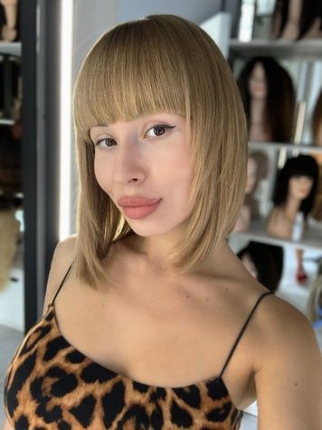 Naturalna peruka system damska Couture 1/203 (8/3) Słowiańskie średniej długości blond włosy - фото