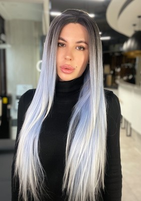Перука  Lace Wig  4083 (6+blue) - фотографія