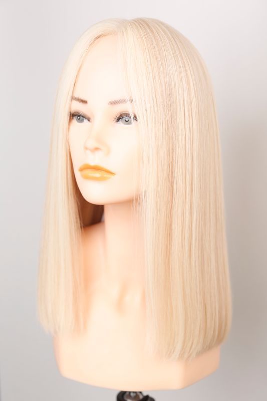 Натуральна перука жіноча 31591 WigsM Lace 9*5 (H18A/60) Світле довге волосся - фотографія