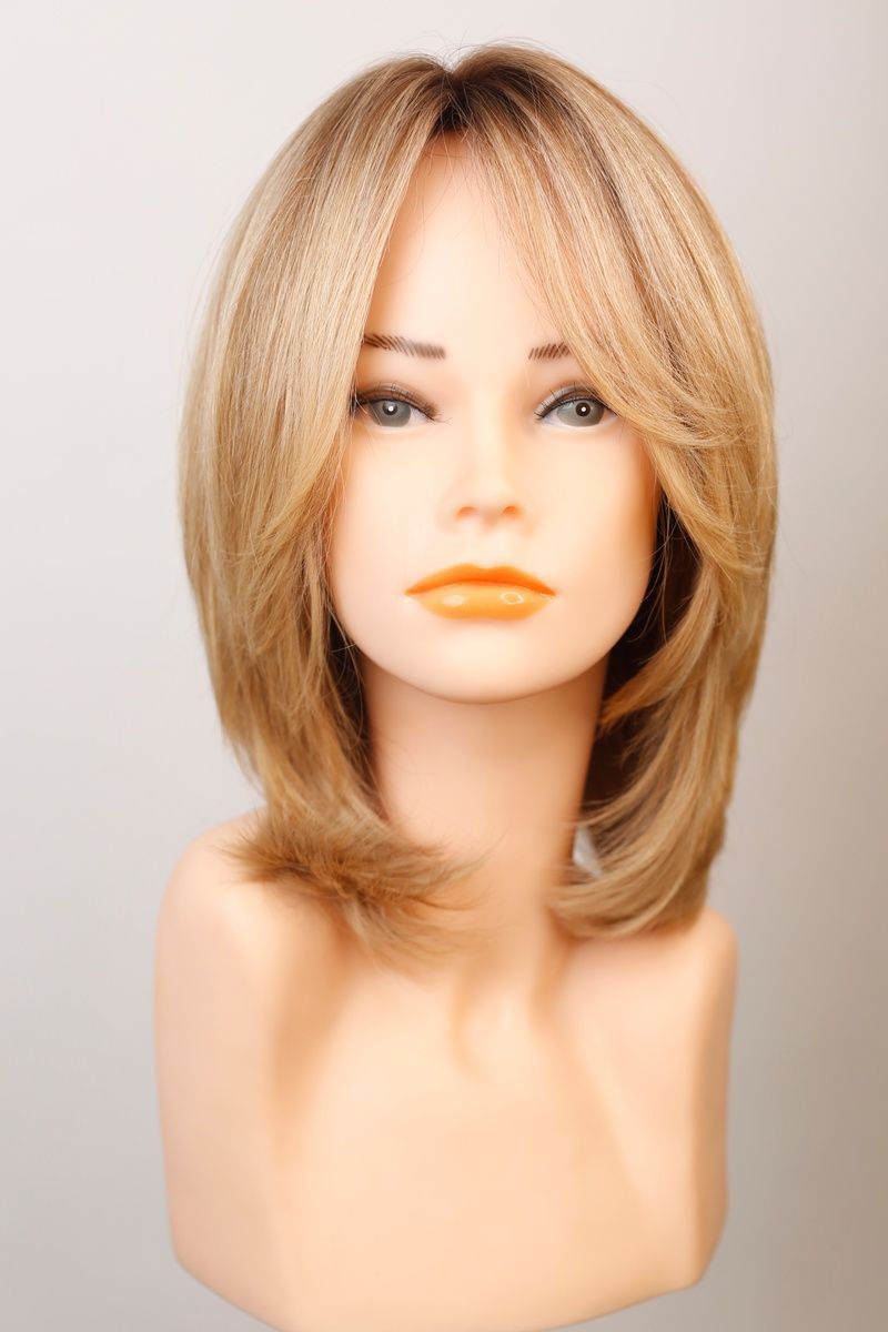 Натуральна перука жіноча Couture 1/425 (6/0+9/3+10/3) Cлов'янське світле волосся середньої довжини - фотографія
