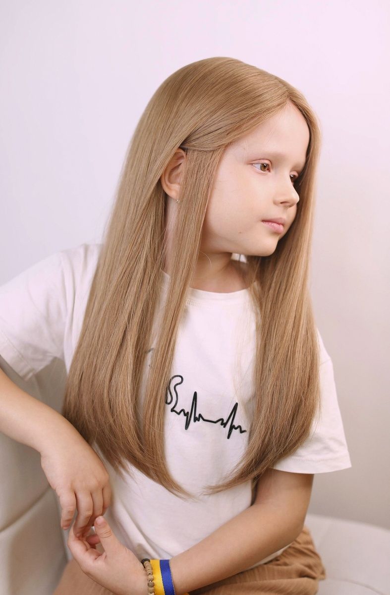 Natural  wig children's 031678 HL-14-G2 (G2) Llight brown long hair