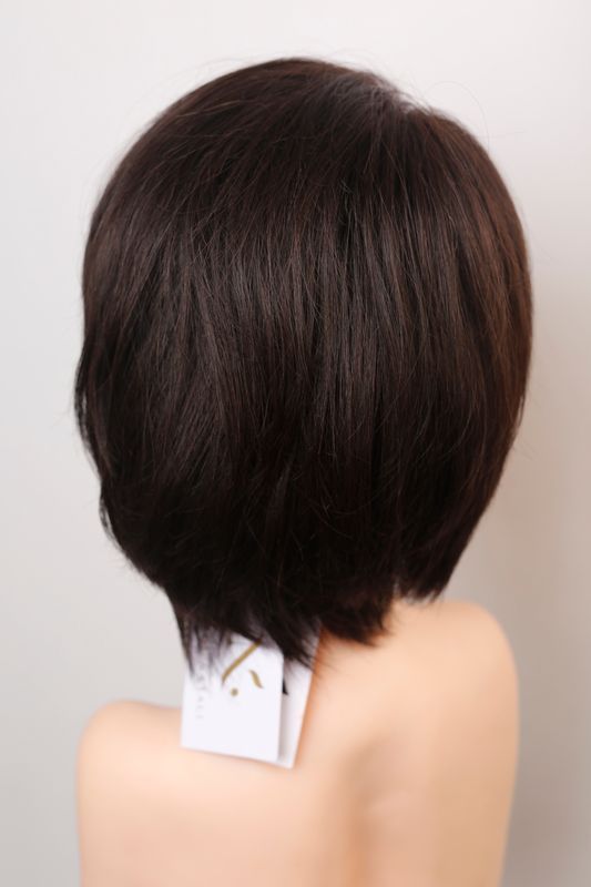 Натуральна перука жіноча 31664 VI-NATURAL-bob3-8 (NATURAL) Темне коротке волосся  - фотографія