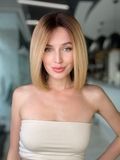 Natural wig women's 31665 VI (N317-2) Blonde medium hair