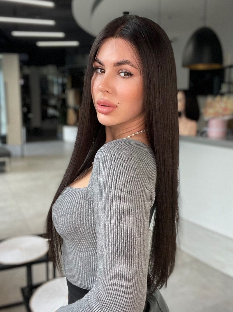 Natural wig system women's 31639 VI-22-Natural (Natural) Dark long hair