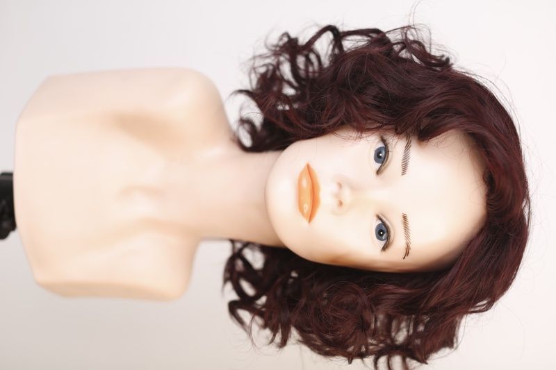 Synthetic wig women's 4633 2865 (2-99J Medium length artificial burgundy hair
