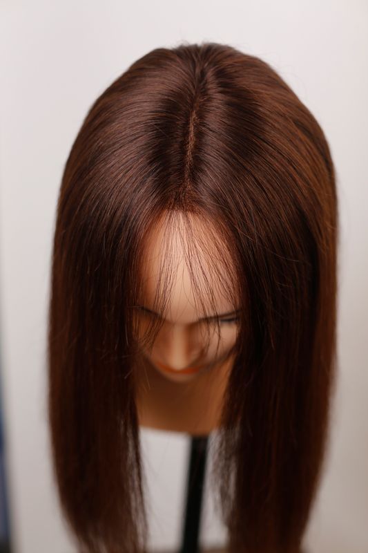 Натуральный парик женский 31656 Wigs M Top 65*7 (1С) Тёмные длинные волосы - фото