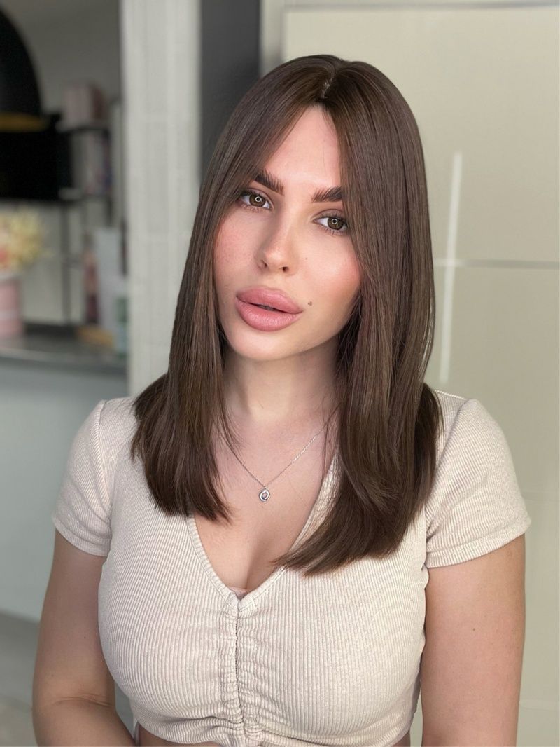 Natural wig sistem women's Couture 1/253 (6/0) Slavic dark long hair