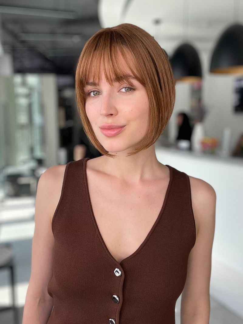 Hair systems 70416 TopperM 7*8 (14/27). Natural medium length russet hair