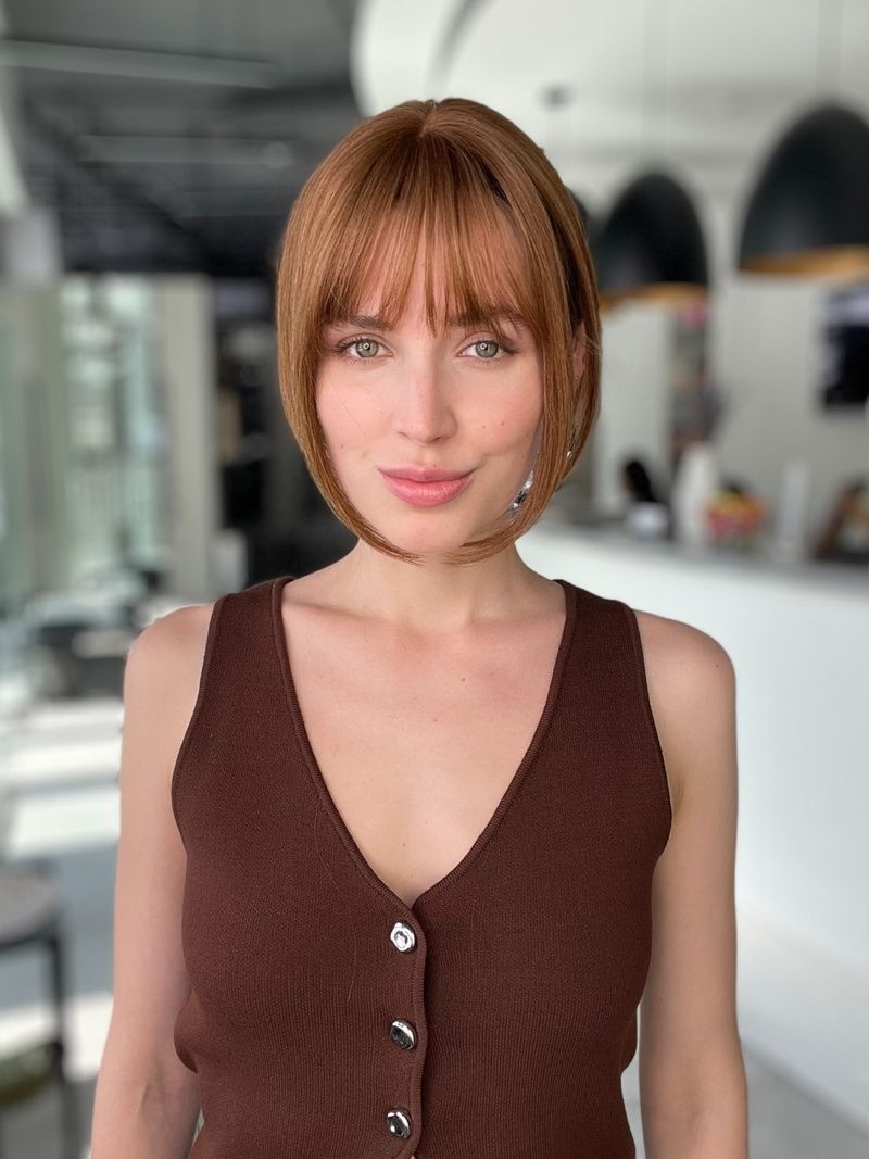 Hair systems 70416 TopperM 7*8 (14/27). Natural medium length russet hair