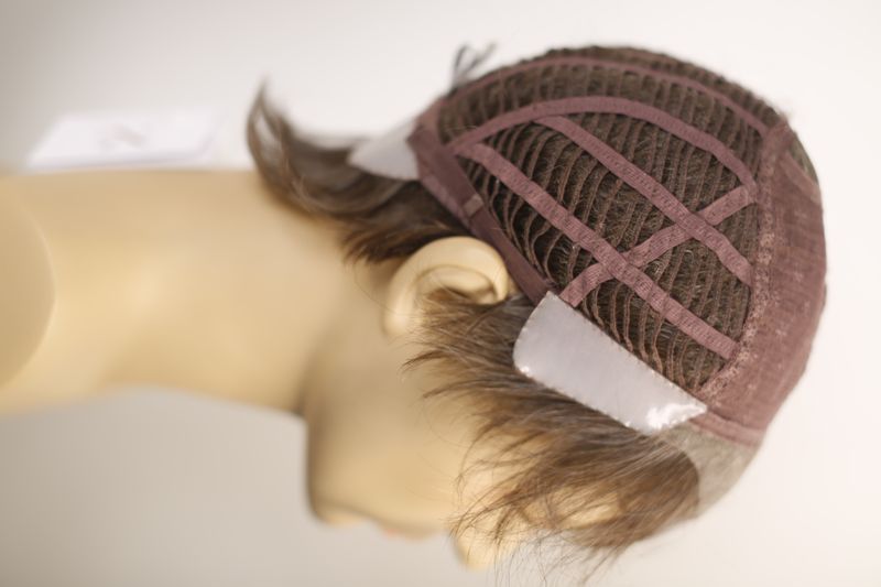 Штучна перука чоловіча 041550 Barbers Cut Lace (M34S) Сиве коротке волосся