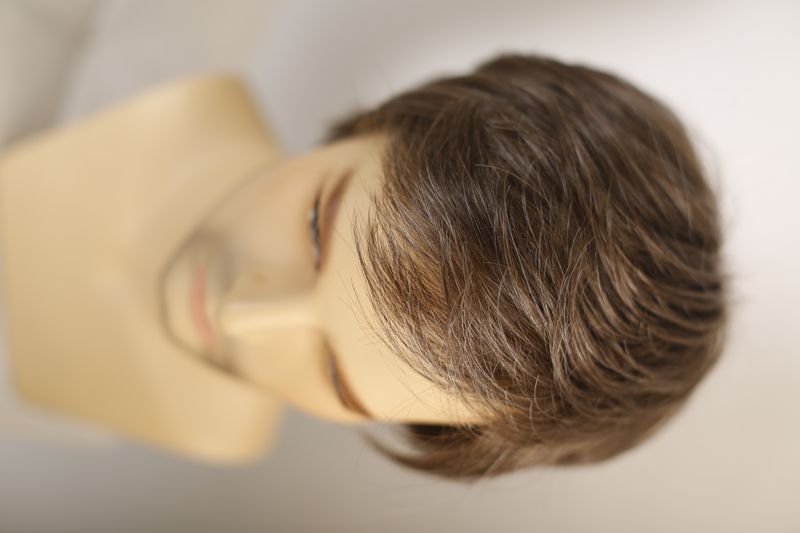 Штучна перука чоловіча 041550 Barbers Cut Lace (M34S) Сиве коротке волосся