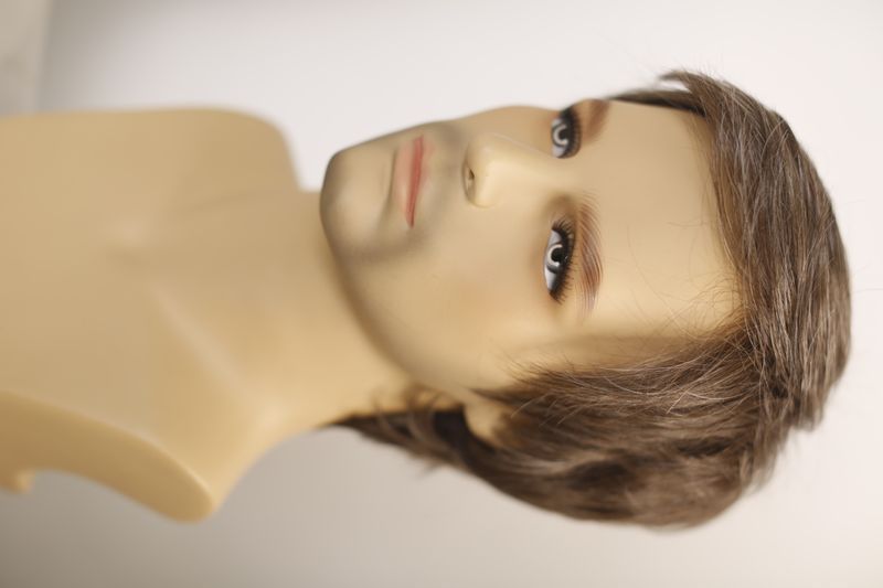 Штучна перука чоловіча 041550 Barbers Cut Lace (M34S) Сиве коротке волосся