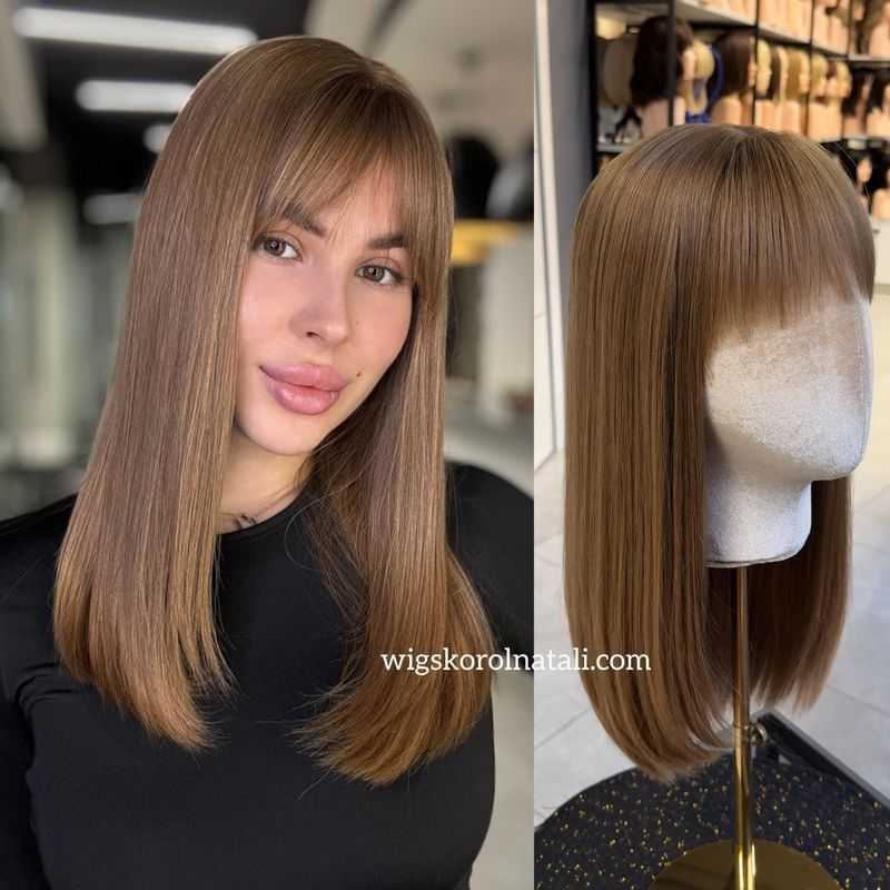 Natural wig system women's Couture 1/391 (8/0) Slavic light brown long hair