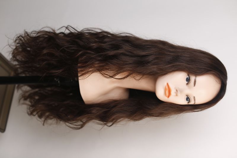 Парик cистема женская 1/467 (6). Натуральные тёмные длинные волосы - фото