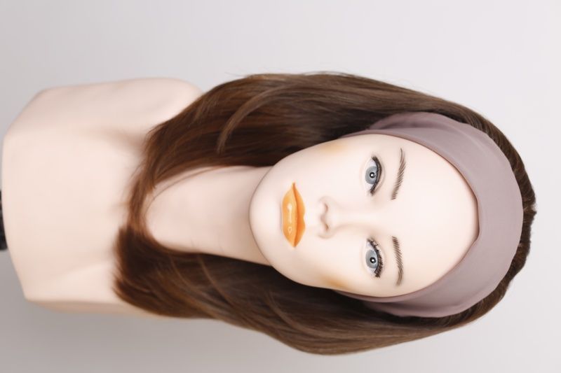 Natural half wig on a ribbon Headband 751/2 KN (7/3) Słowiańskie medium length light brown hair