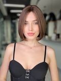 Natural wig women's 31585 Н9089HH (2) Light brown medium-length hair