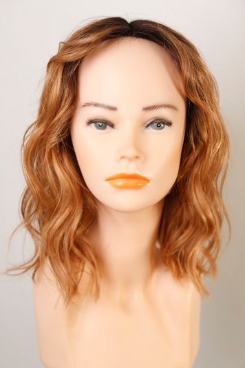 Натуральна перука жіноча 31566 Wigs M combi&white (4+8) Русяве волосся середньої довжини - фотографія