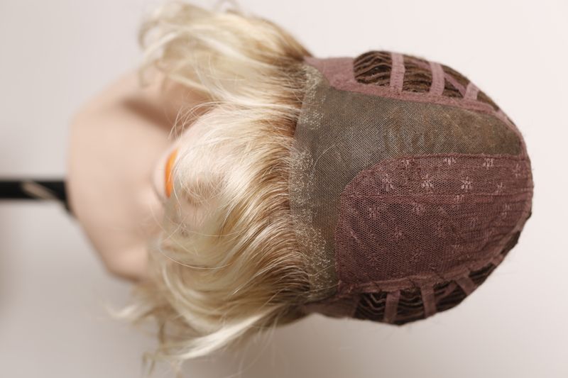 Wig women's 041515 Beach Mono (Pearl Blonde Rooted) Artificial blonde hair of medium length