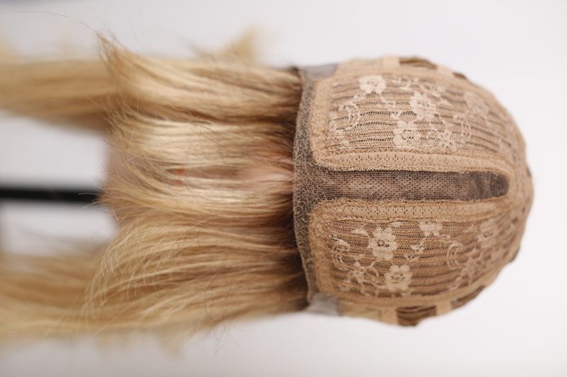Natural children's wig 031610 BB (RT4-30) Medium length light blond hair