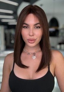 Перука система жіноча 31395 LACE STW 16" (BROWN4). Натуральне темне довге волосся - фотографія