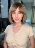 Natural wig woman's 31620 H9039HH (8H122) Medium length light brown hair