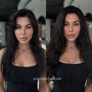 Hair systems 7911 HL-7*8-24W (2). Natural dark long hair