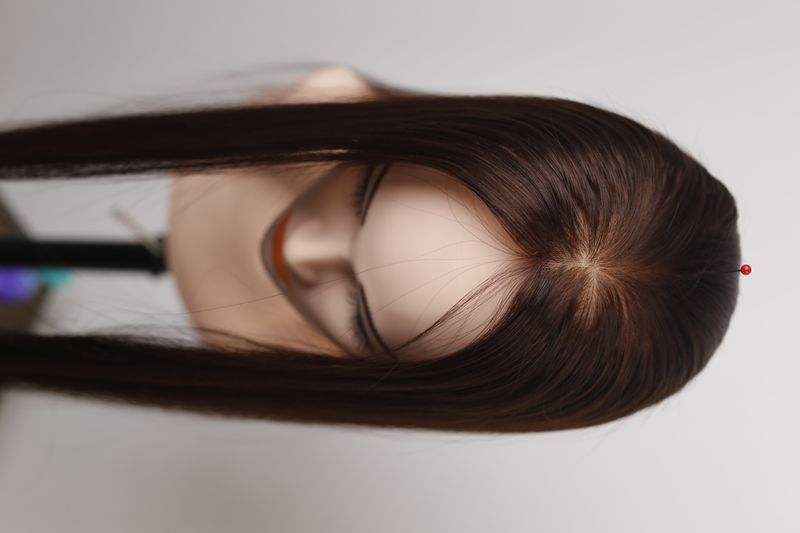 Hair systems 70482 TopperM12*8 (4/0) Natural dark hair medium length