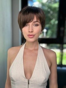 Парик женский 52999 HRG-9758 (8). Искусственные русые короткие волосы - фото