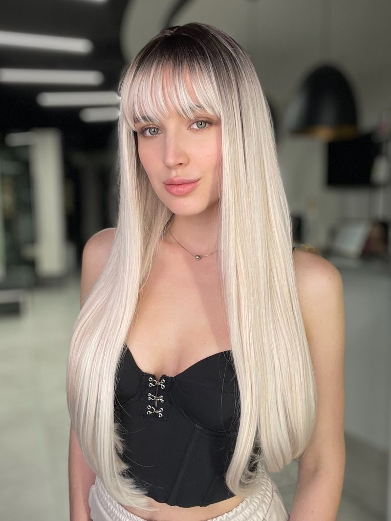Перука жіноча 52632 CYGJ 127 (Y6/Blond mix) Штучне світле довге волосся - фотографія