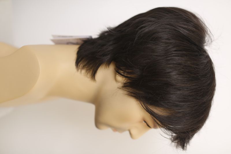 Парик мужской 041505 Barbers Cut Lace (M5s) Искусственные темные короткие волосы