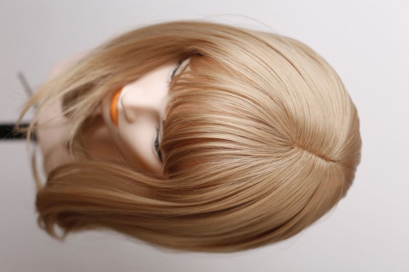 Synthetic wig women's 53162 H5222 (19) Light brown medium-length hair