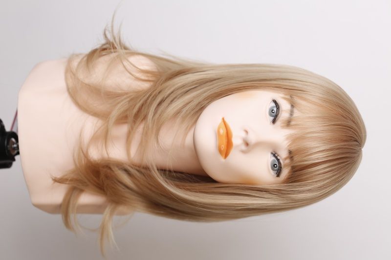 Synthetic wig women's 53162 H5222 (19) Light brown medium-length hair