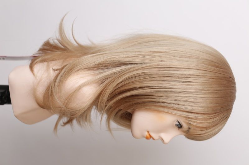 Synthetic wig women's 53162 H5222 (19) Light brown medium-length hair