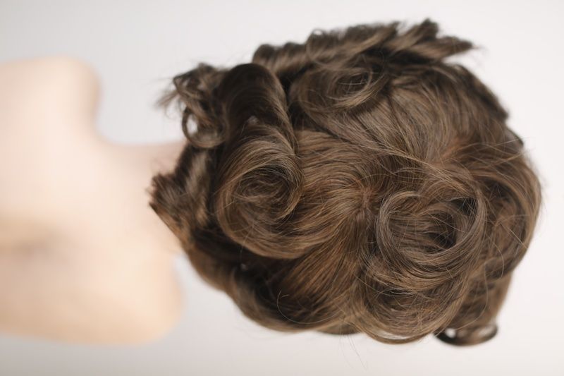 Hair systems men's 70028 AUS10*8-6 (6) Natural dark short hair
