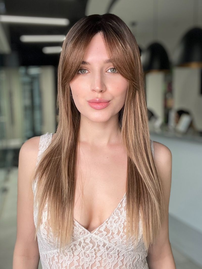 Synthetic wig women's 53235 259-5 (259-5) Light brown long hair