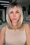 Synthetic wig women's 53241 242-1 (242-1) Blonde short hair