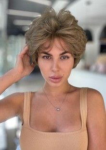 Перука жіноча 51561 FLORA AT (14) Штучне русяве коротке волосся - фотографія