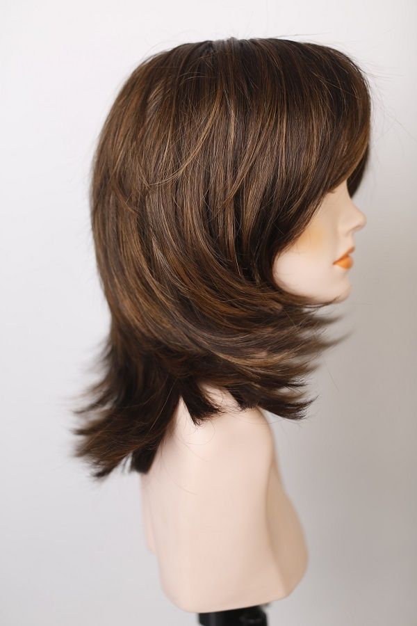 Synthetic wig women's 041506 Casino More (Chocolate Mix) Dark hair of medium length